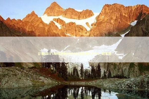 公募REITs规模冲刺3000亿分红率5.73%_叙事型 新闻