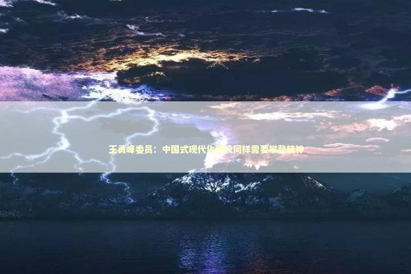 王勇峰委员：中国式现代化建设同样需要攀登精神 新闻